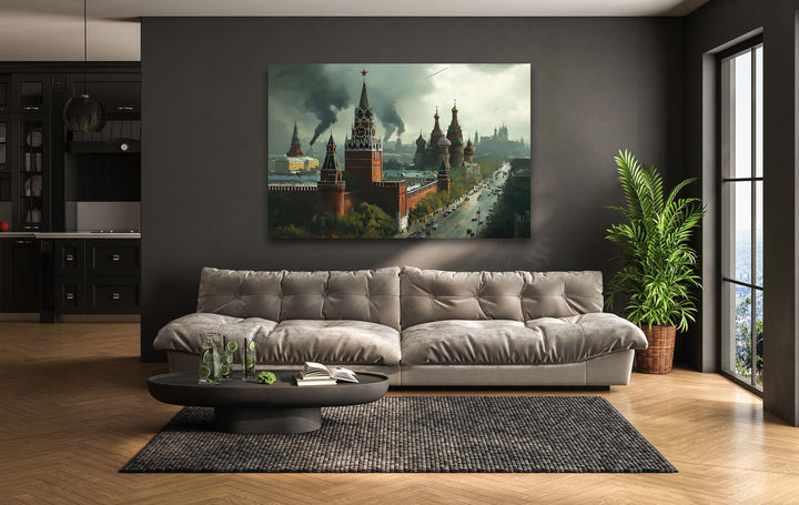 Moscow Foggy Glass Wall Art glass art painting, glass art for the Wall

