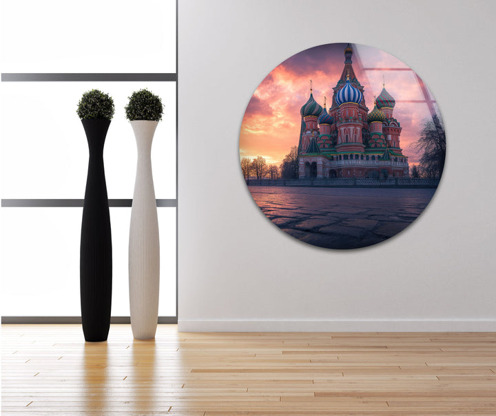 Sunset Moscow Landscape Glass Wall Art art glass wall art, glass wall art pictures
