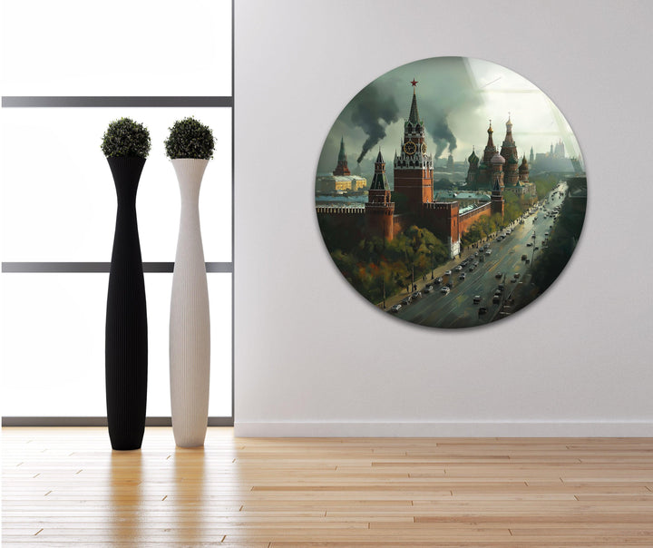 Moscow Foggy Glass Wall Art custom glass photo prints, large glass prints
