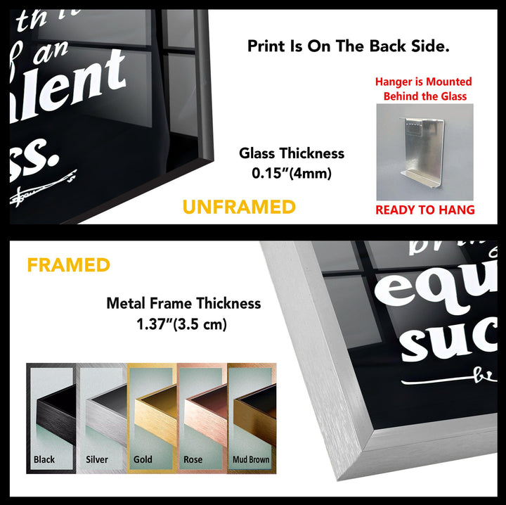 Motivational Sweatshirt Glass Wall Art