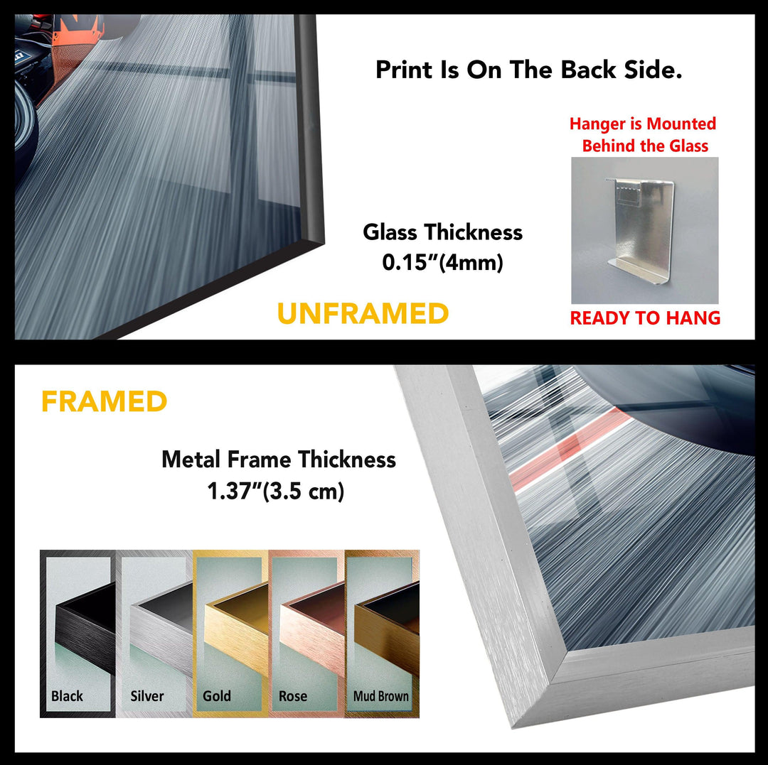 Motorcycle Tempered Glass Wall Art - MyPhotoStation