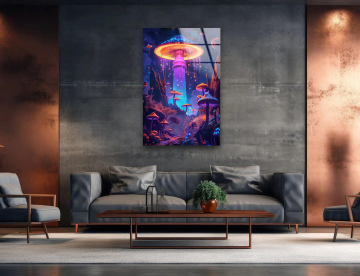 Mushroom Tempered Glass Wall Art - MyPhotoStation