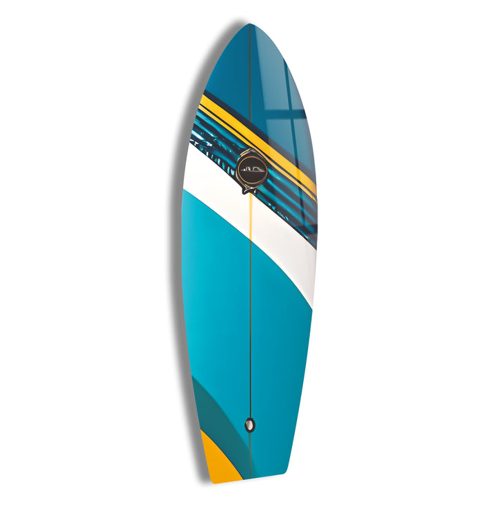 Blaues Surfbrett-Wandbild