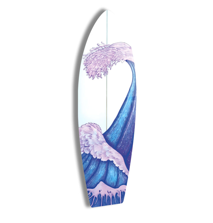 Lila Meereswelle Surfbrett Wandkunst