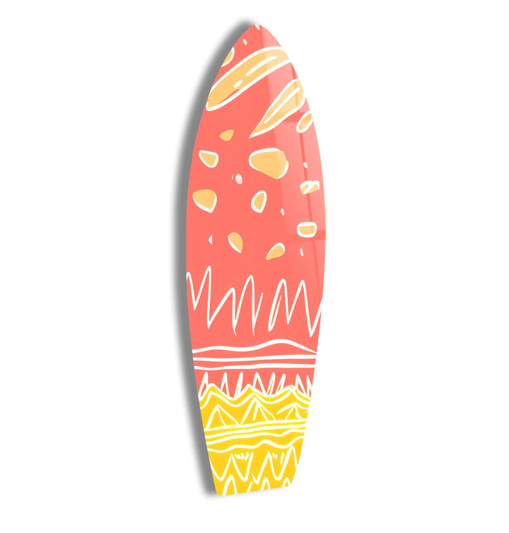 Pink Art Surfbrett Wandkunst