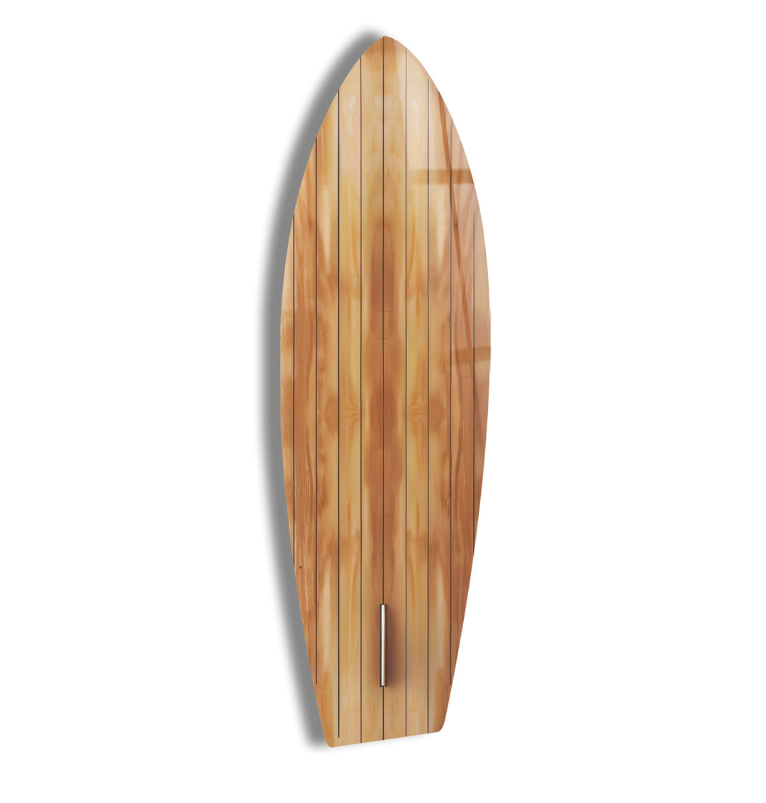 Holzdetails Braun Beige Surfbrett Wandkunst