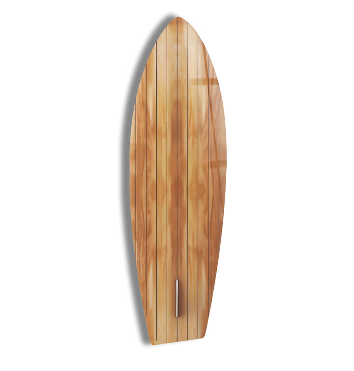 Holzdetails Braun Beige Surfbrett Wandkunst