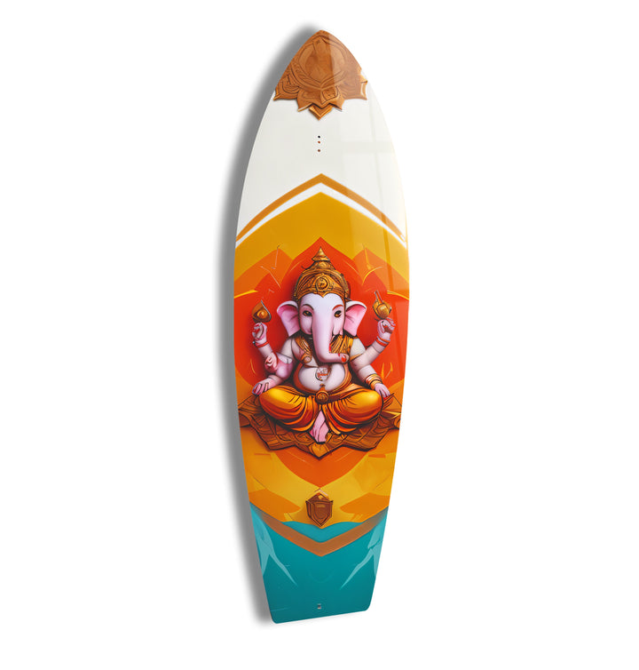 Pinkes Buddha-Surfbrett-Wandbild