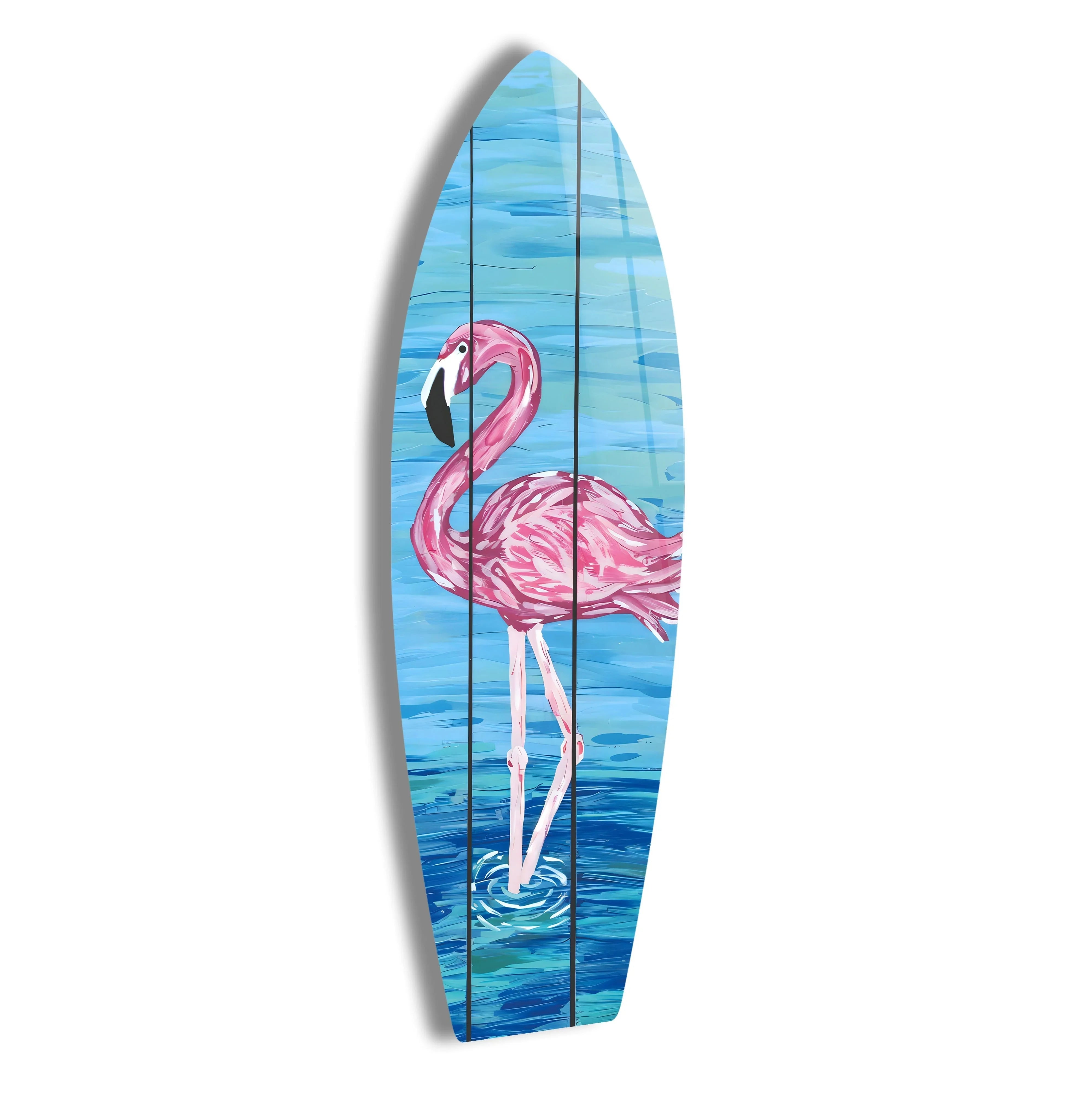 Flamingo Surfboard Wall Art – Tropical Decor – MyPhotoStation