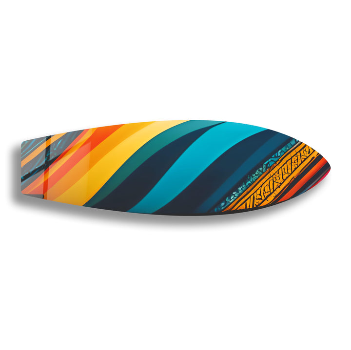 Blau Orange Kunst Surfbrett Wandkunst