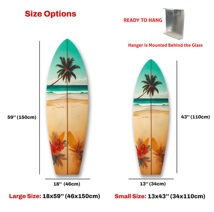 Tropical Palm Surfboard Wall Art – Coastal Beach Decor