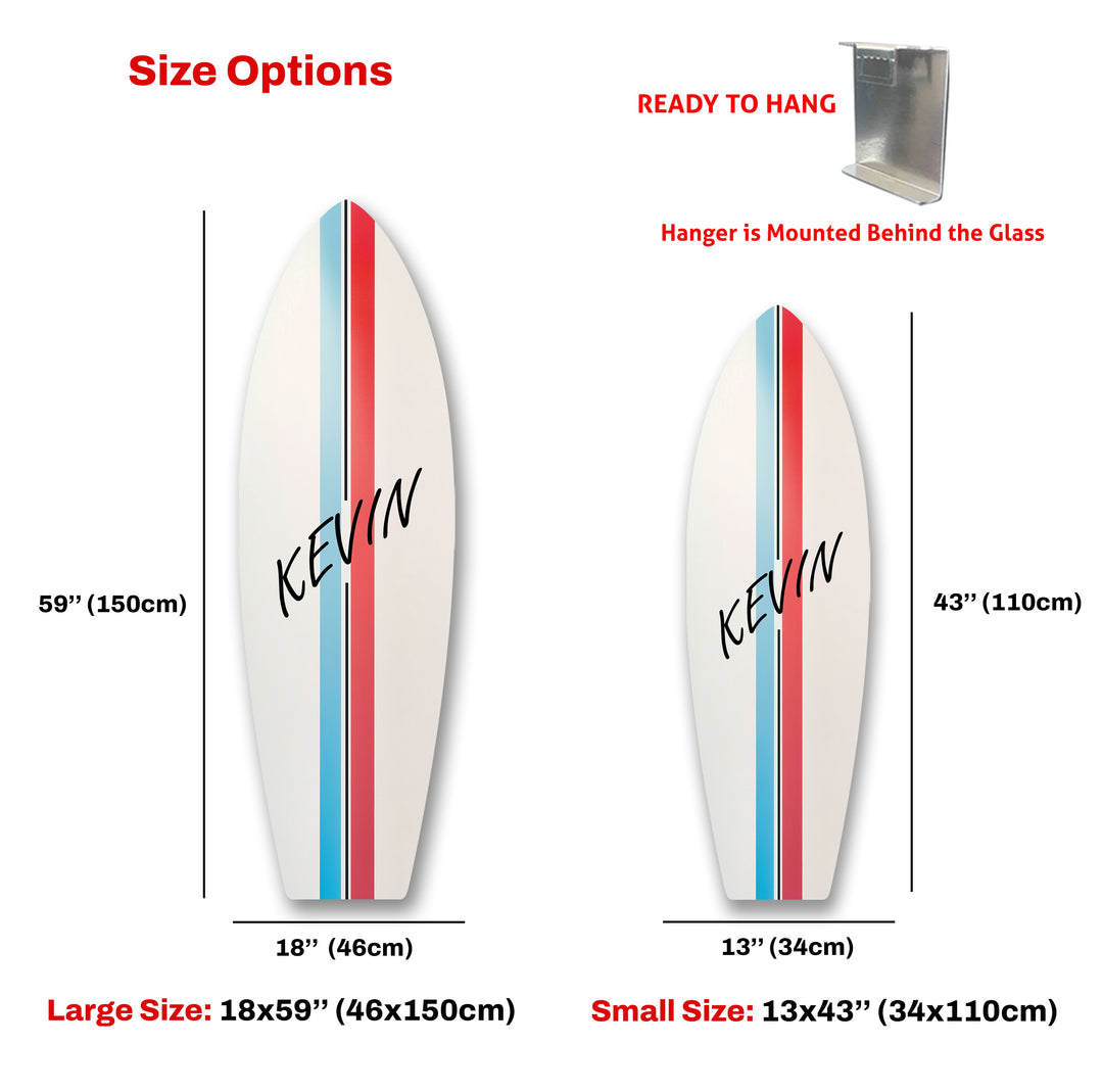 Personalisierte Surfbrett-Wandkunst