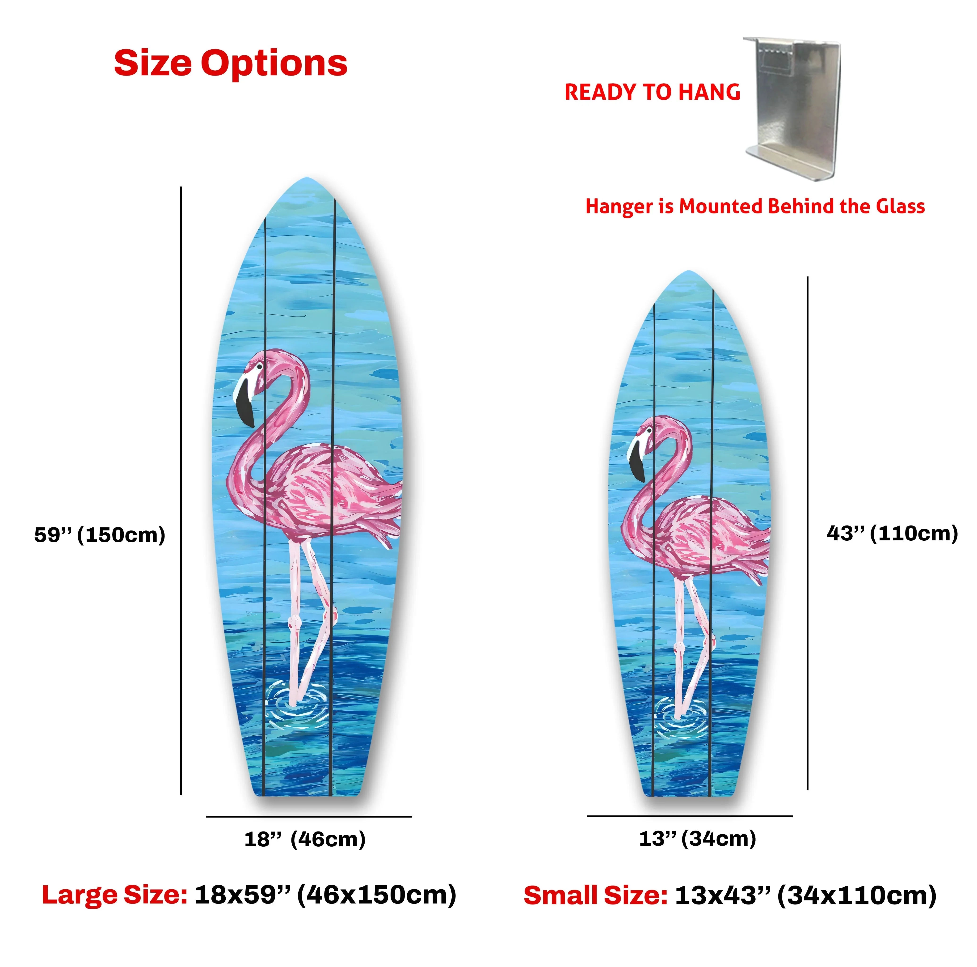 Flamingo Surfboard Wall Art – Tropical Decor – MyPhotoStation
