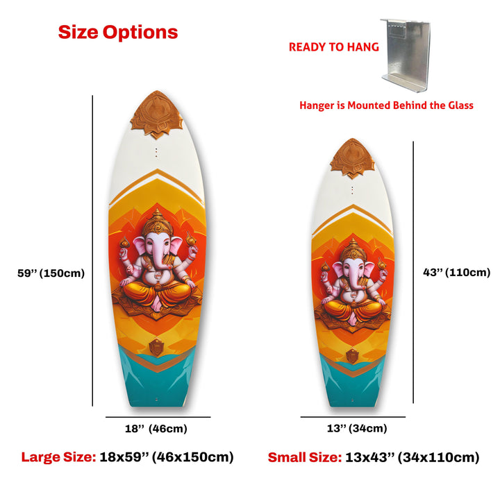Pinkes Buddha-Surfbrett-Wandbild