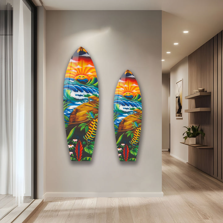 Pop-Art-Surfbrett-Wandkunst