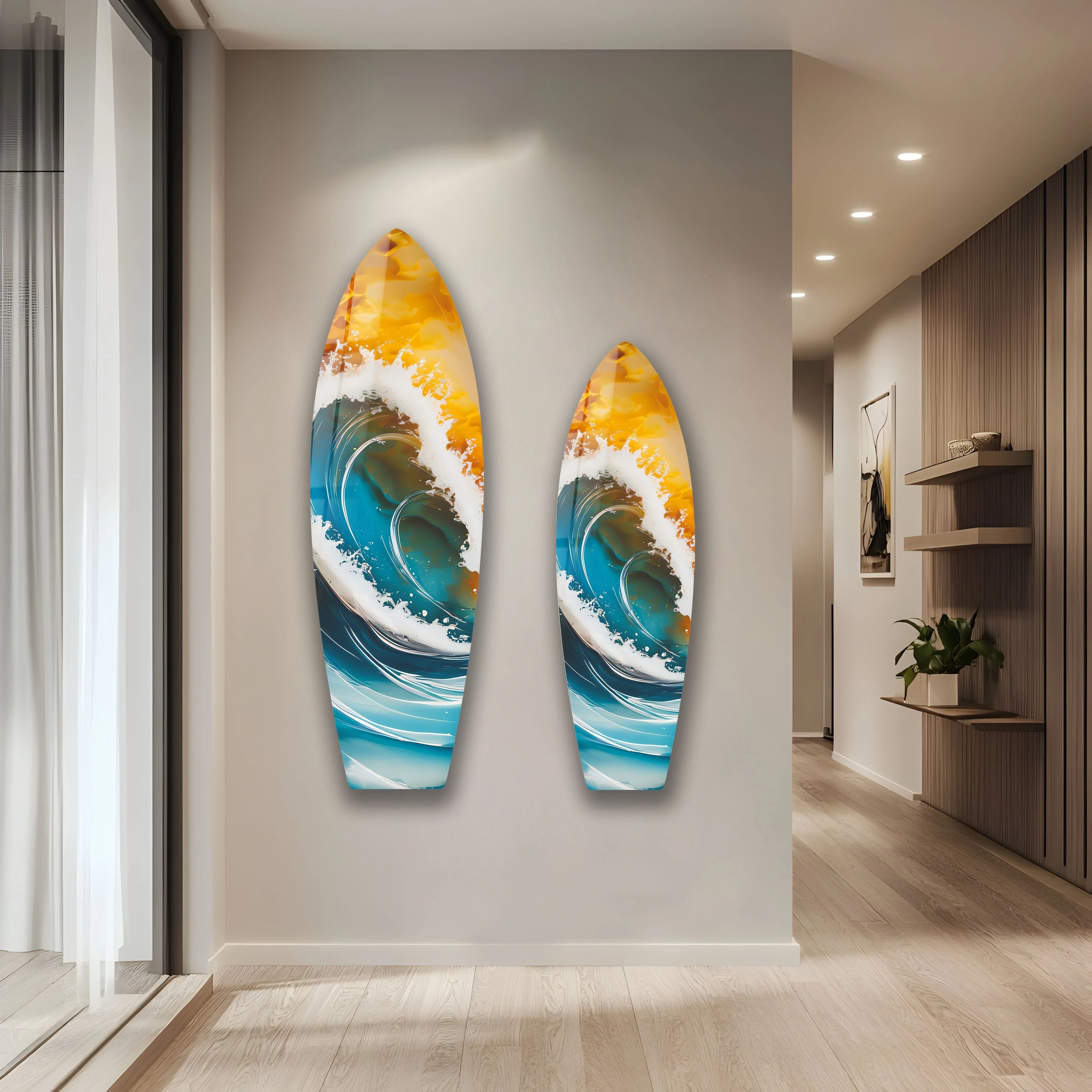 Big Ocean Waves Surfboard Art – Coastal Wave Decor – MyPhotoStation
