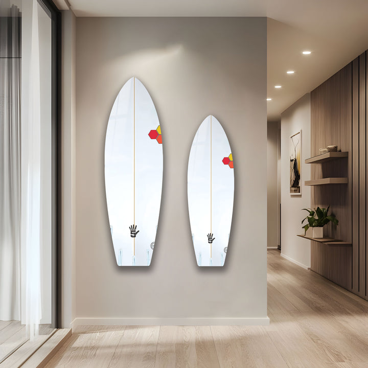 Weißes Surfbrett-Wandbild