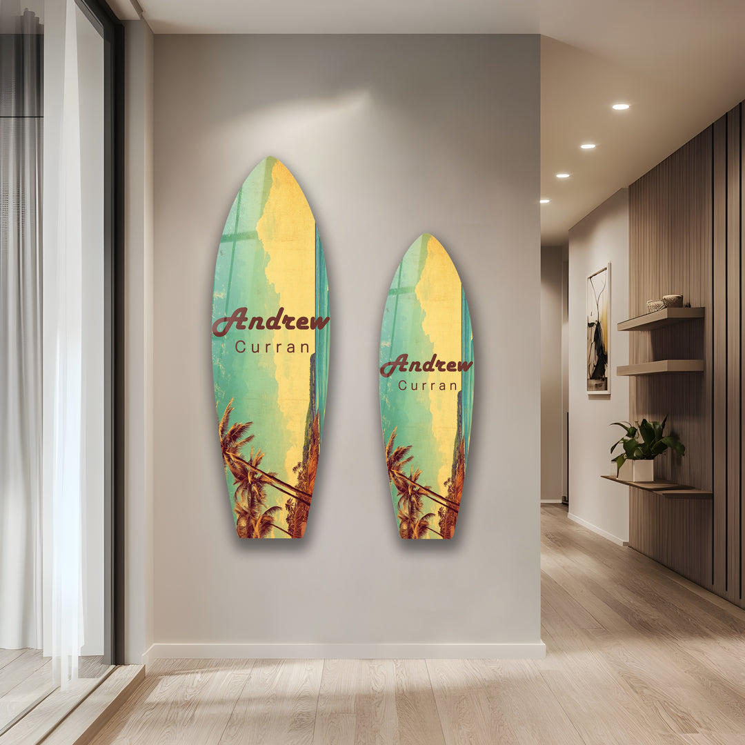 Exklusive Surfbrett-Wandkunst