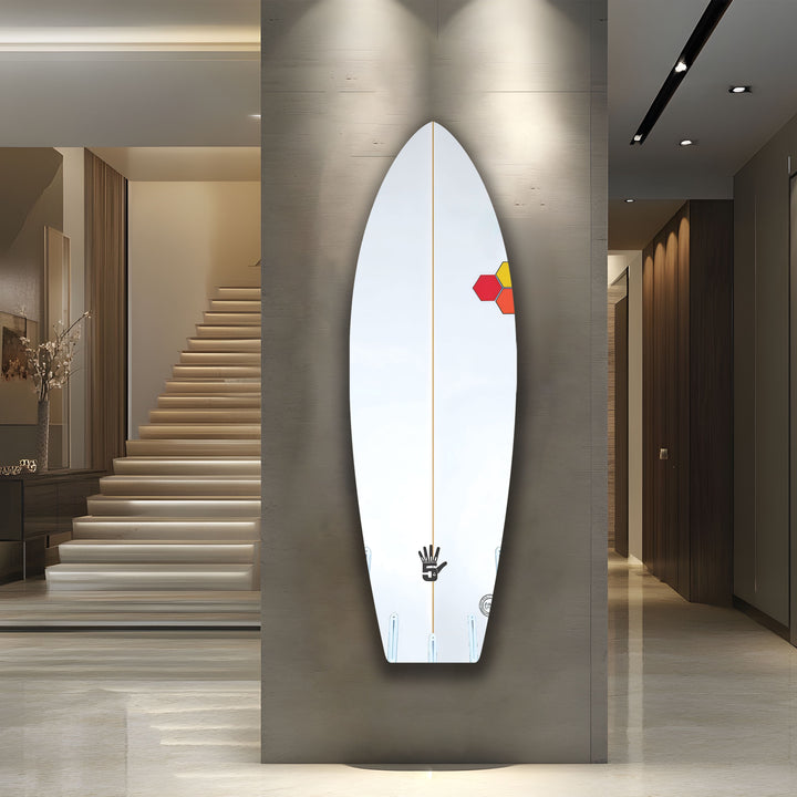 Weißes Surfbrett-Wandbild