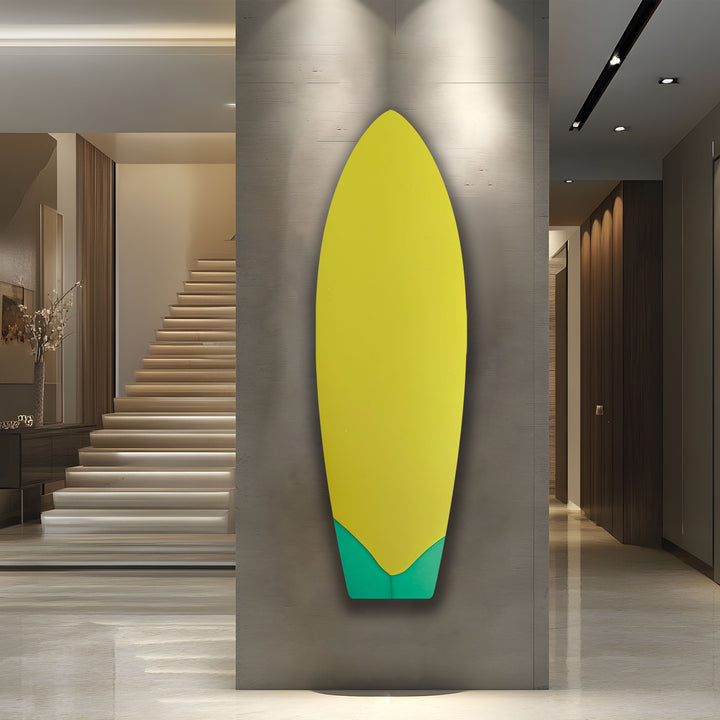 Olive Surfboard Wall Art