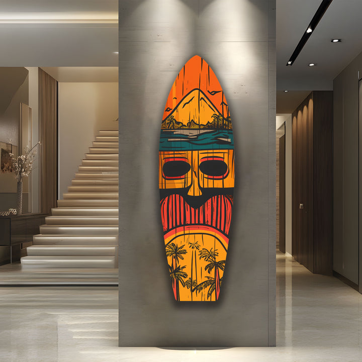 Tiki-Bar-Dekor, Surfbrett-Wandkunst