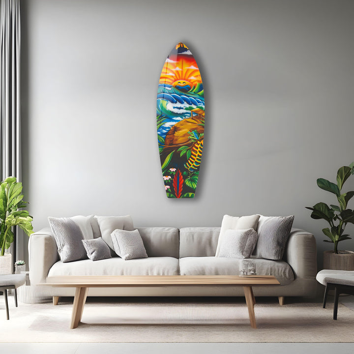 Pop-Art-Surfbrett-Wandkunst