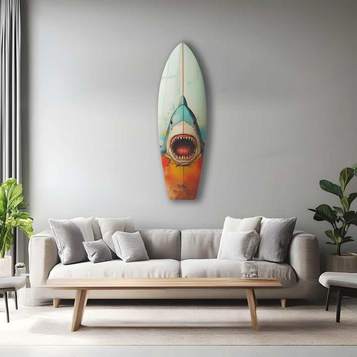Hai-Surfbrett-Wandkunst