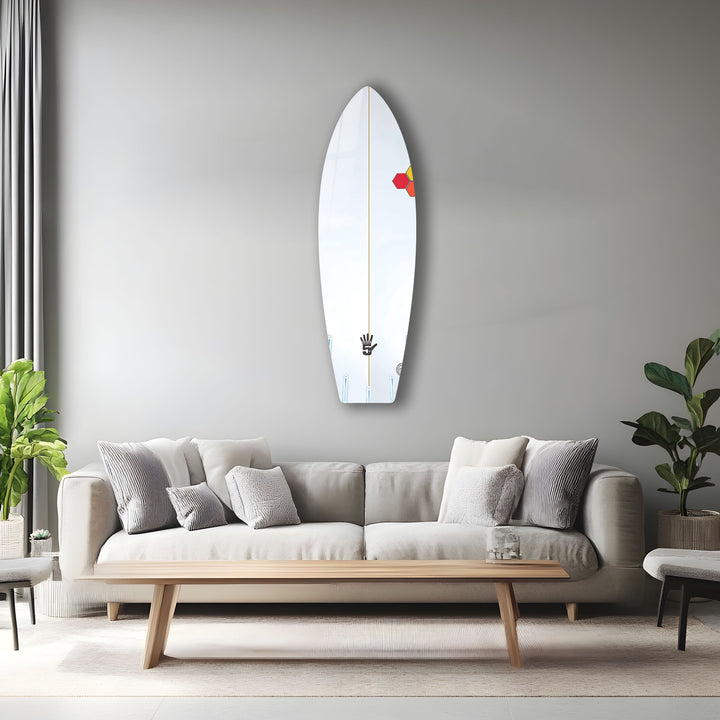 Weißes Surfbrett-Wandbild