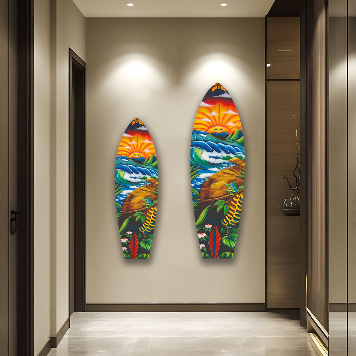 Pop-Art-Surfbrett-Wandkunst