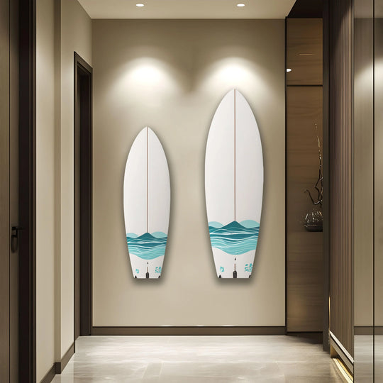 Hallway with a cream wall and recessed lighting, a backdrop for unique modern wall decor.