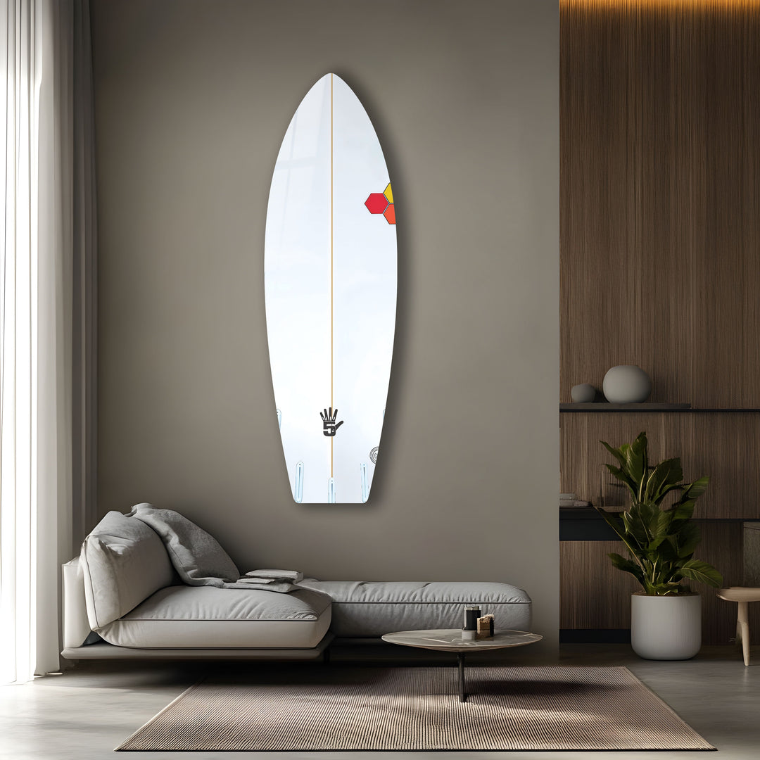 Weißes Surfbrett-Wandbild