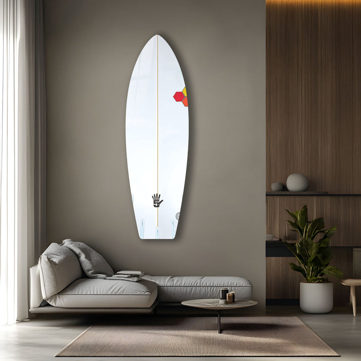Weißes Surfbrett-Wandbild