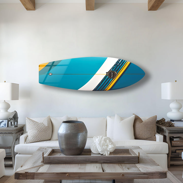 Blaues Surfbrett-Wandbild
