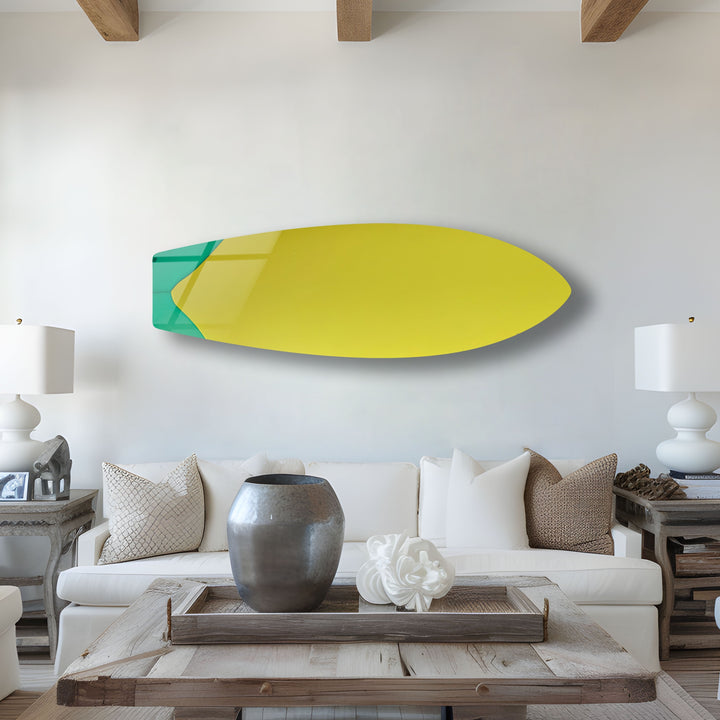Olive Surfboard Wall Art