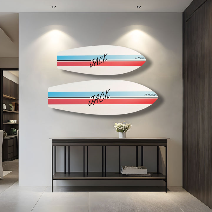Personalisierte Surfbrett-Wandkunst
