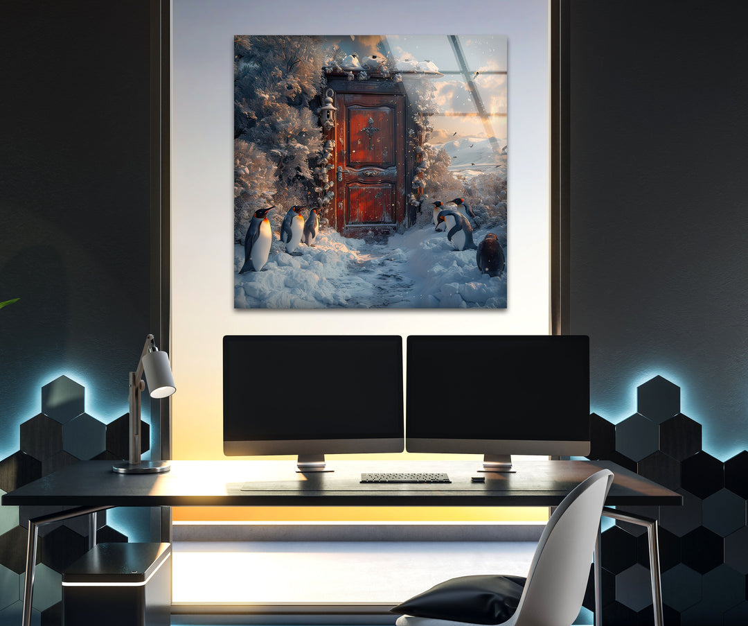 Narnia & Penguins Glass Wall Art custom glass pictures, glass art prints
