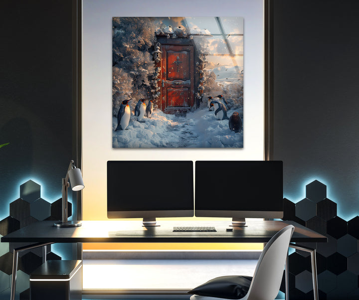 Narnia & Penguins Glass Wall Art custom glass pictures, glass art prints
