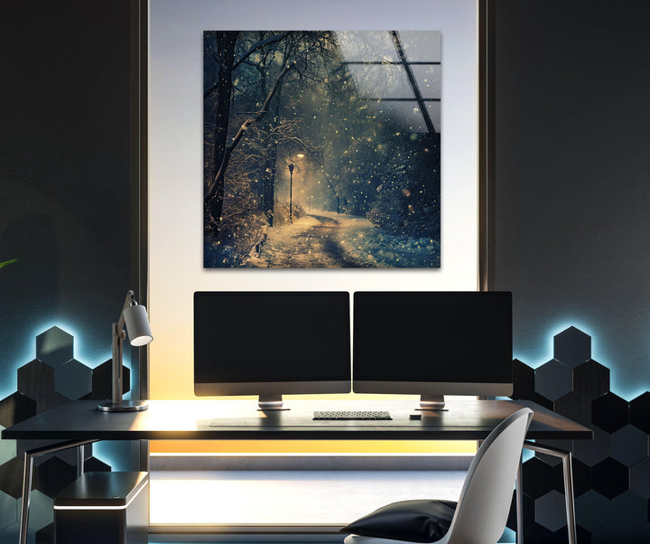 Narnia Winter Glass Wall Art picture on glass wall art, photos printed on glass
