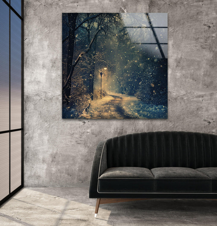 Narnia Winter Glass Wall Art large glass photo prints, glass wall photos
