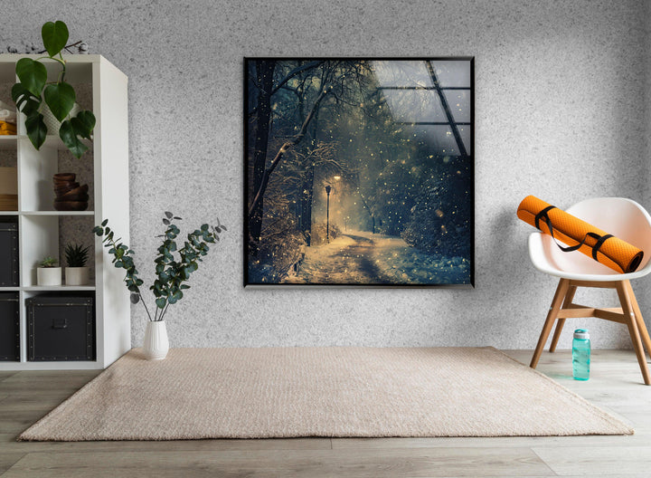 Narnia Winter Glass Wall Art custom glass photo prints, large glass prints
