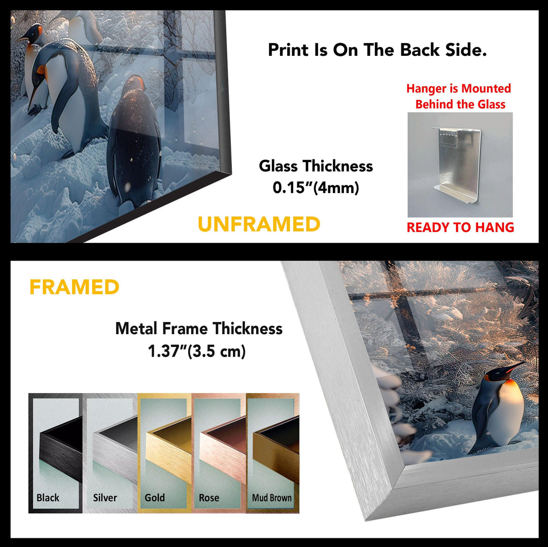 Wandbild aus Glas „Narnia &amp; Pinguine“