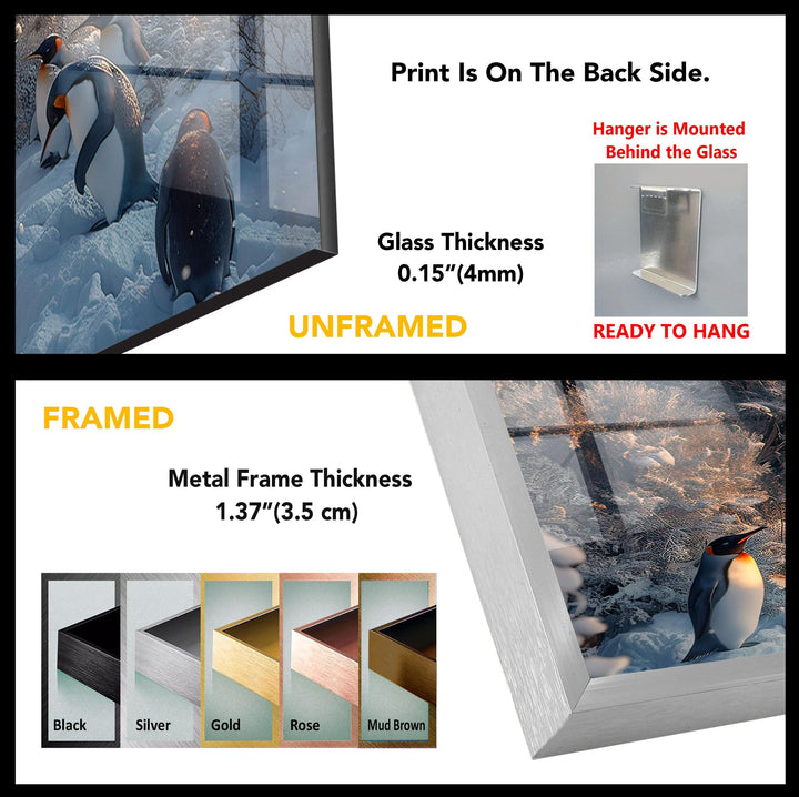 Wandbild aus Glas „Narnia &amp; Pinguine“