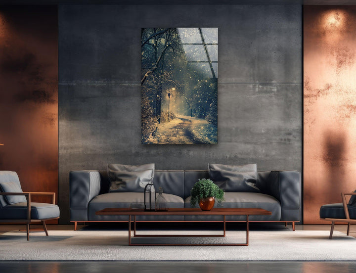 Narnia Winter Glass Wall Art print picture on glass, Tempered Glass Wall Art
