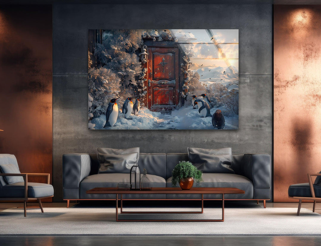 Narnia & Penguins Glass Wall Art large glass photo prints, glass wall photos
