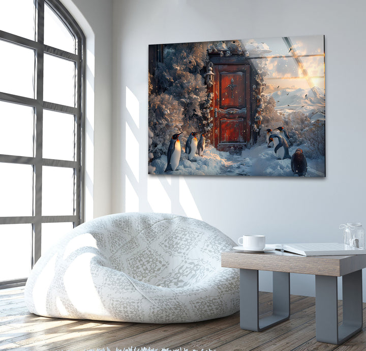 Narnia & Penguins Glass Wall Art print on glass, glass printed photos
