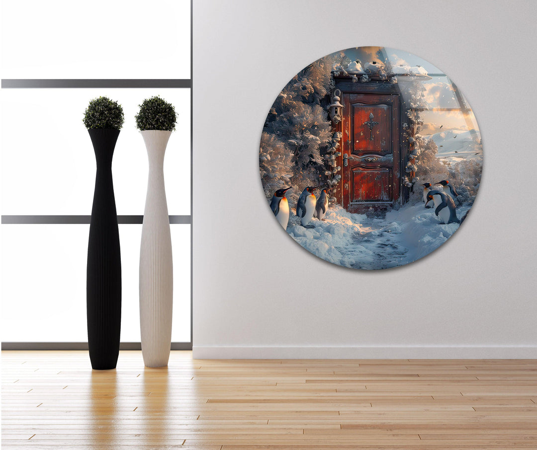 Narnia & Penguins Glass Wall Art print picture on glass, Tempered Glass Wall Art
