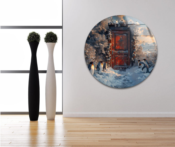 Narnia & Penguins Glass Wall Art print picture on glass, Tempered Glass Wall Art
