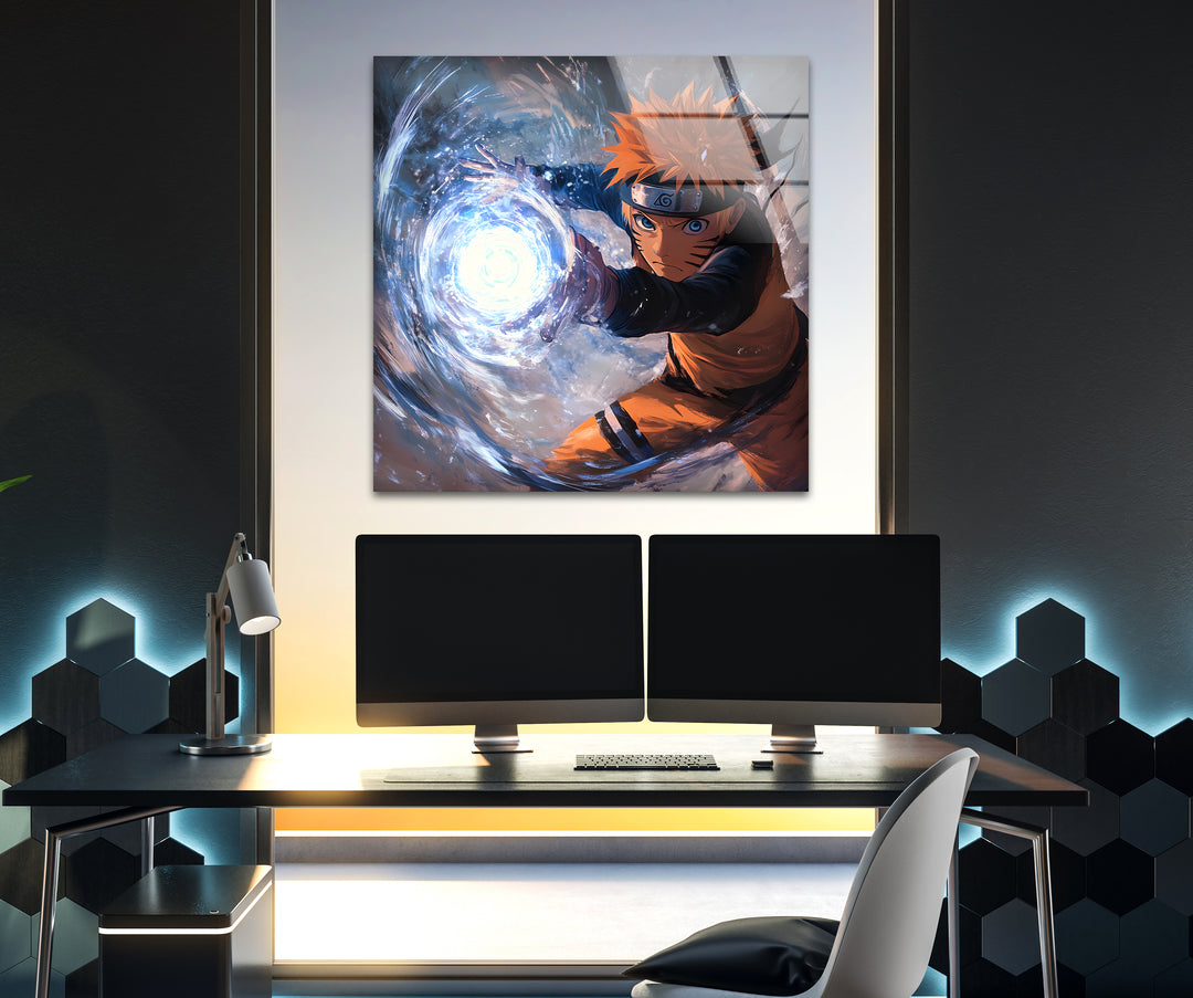Naruto Skills Glass Wall Art print on glass, glass printed photos