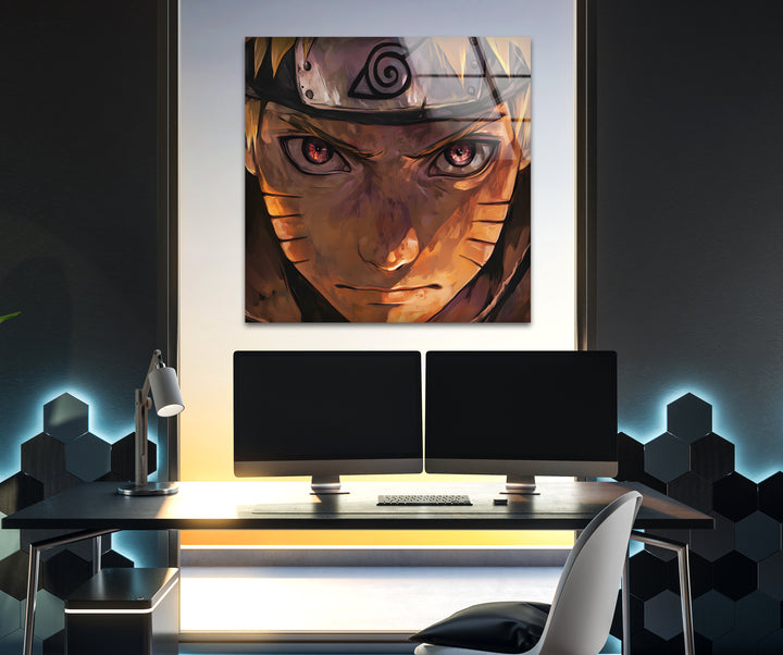 Portrait of Naruto Glass Wall Art photo print on glass, prints on glass wall art