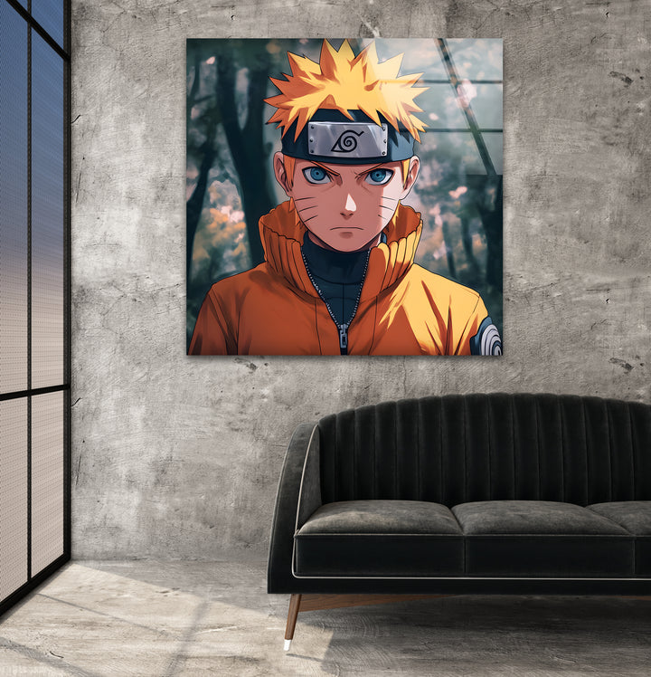 Naruto in Jungle Glass Wall Art glass art painting, glass art for the Wall